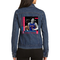 Cade Cunningham Basketball Ladies Denim Jacket | Artistshot