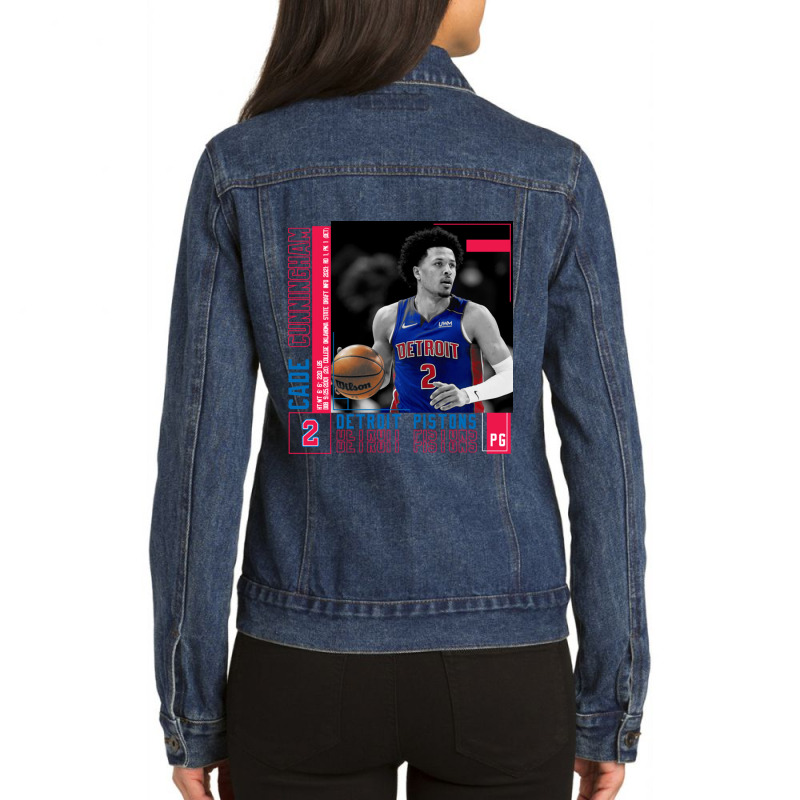 Cade Cunningham Basketball Ladies Denim Jacket by grahamlauren | Artistshot