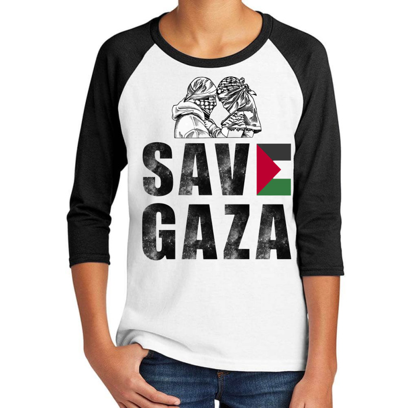 Save Gaza Youth 3/4 Sleeve by atereabag | Artistshot