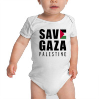 Save Gaza Quote Baby Bodysuit | Artistshot