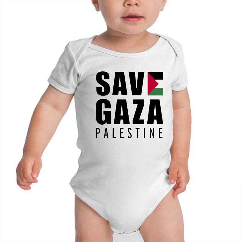 Save Gaza Quote Baby Bodysuit by atereabag | Artistshot