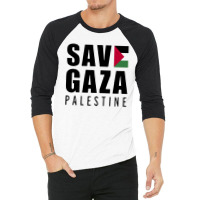 Save Gaza Quote 3/4 Sleeve Shirt | Artistshot