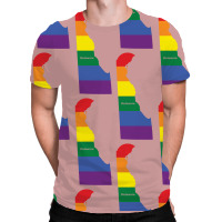 Delaware Rainbow Flag All Over Men's T-shirt | Artistshot