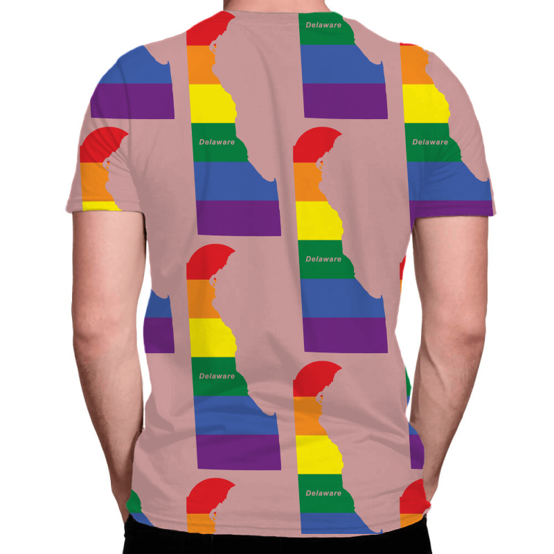 Delaware Rainbow Flag All Over Men's T-shirt | Artistshot
