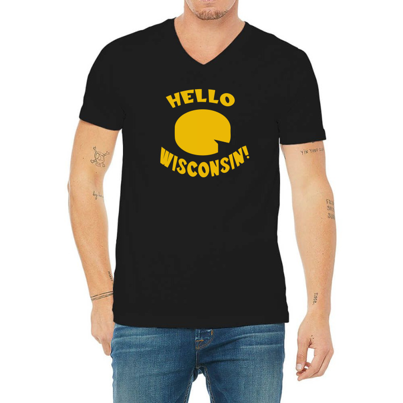 Hello Wisconsin! V-neck Tee | Artistshot