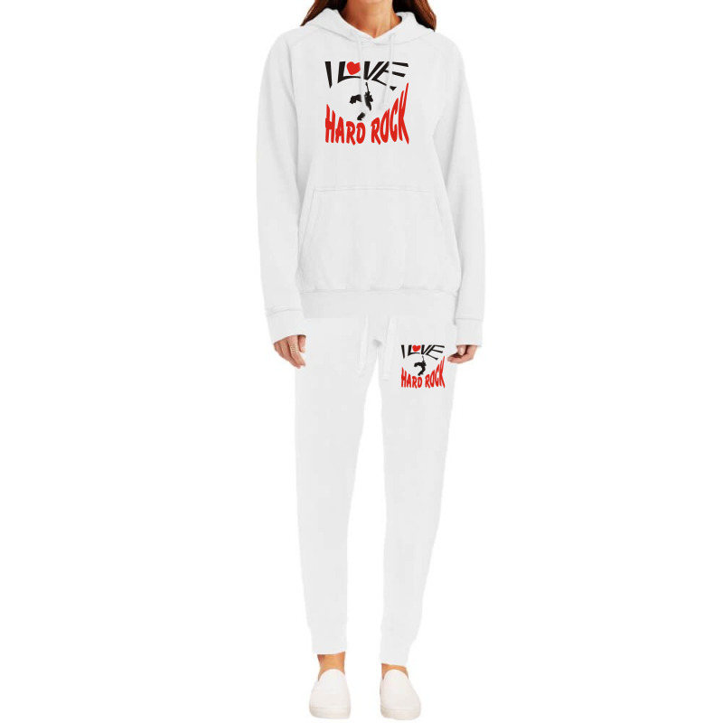 I Love Hard Rock Hoodie & Jogger Set | Artistshot