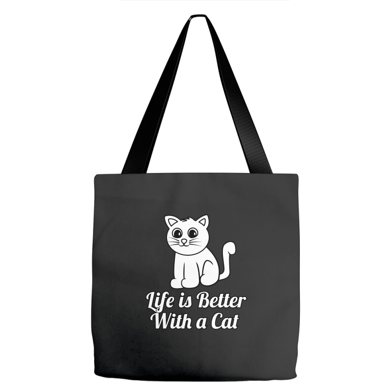 Life Is Better With A Cat Tote Bags | Artistshot