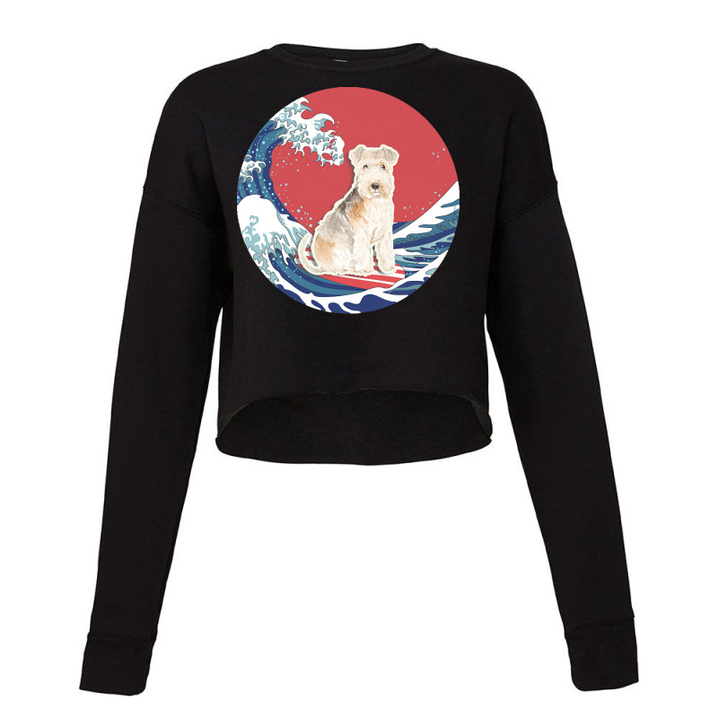 Lakeland Terrier T  Shirt Lakeland Terrier Gifts   Ocean Waves Surfing Cropped Sweater by tamia77738 | Artistshot