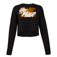 Cowhide Black And Light Brown Brushstroke Cropped Sweater | Artistshot