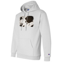 Cowhide Black And White Brush Strokes Background Champion Hoodie | Artistshot