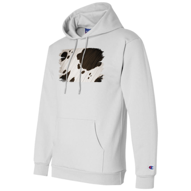 Cowhide Black And White Brush Strokes Background Champion Hoodie | Artistshot