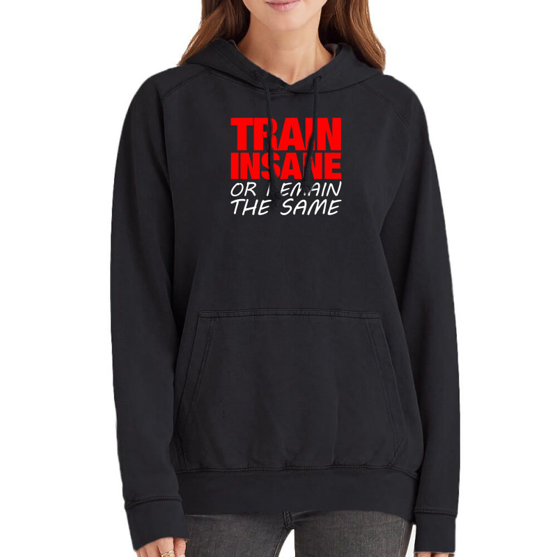 Train Insane Or Remain The Same Vintage Hoodie | Artistshot