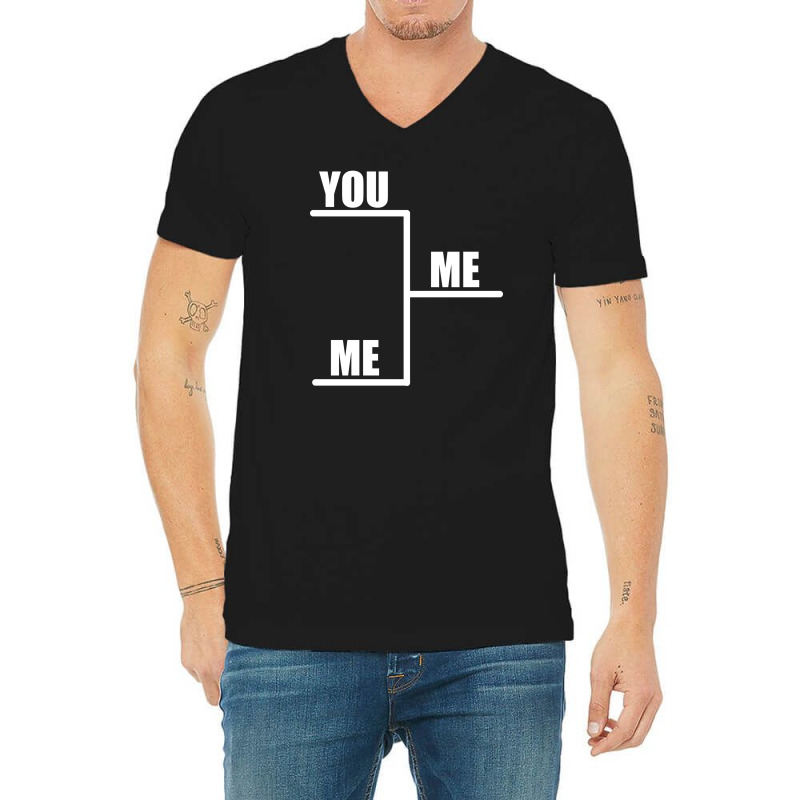 You Vs Me V-neck Tee | Artistshot