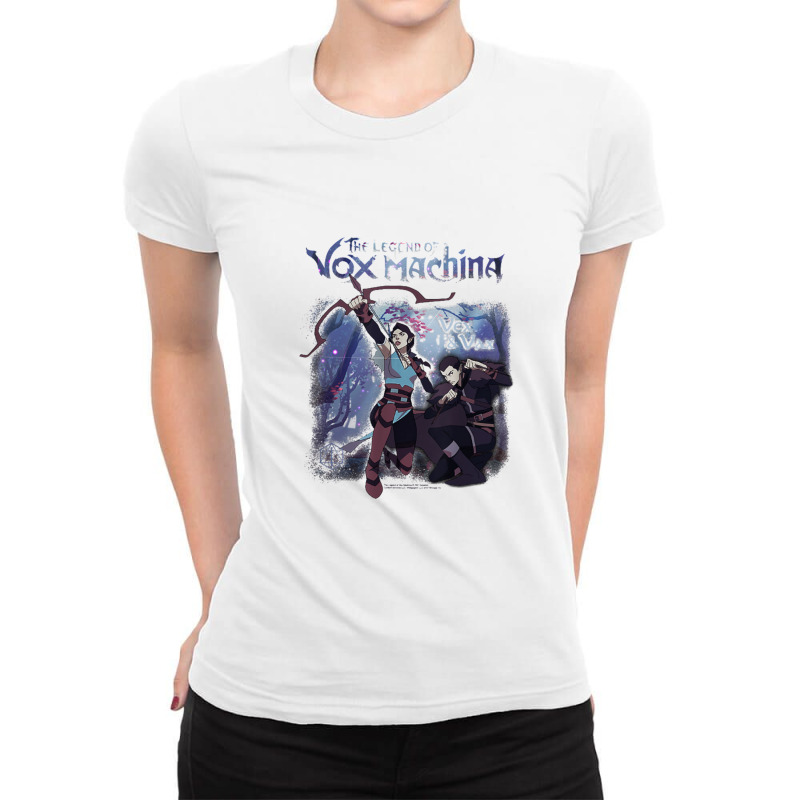 The Legend Of Vox Machina Vex And Vax Forest Scene Ladies Fitted T-Shirt by saterseim | Artistshot