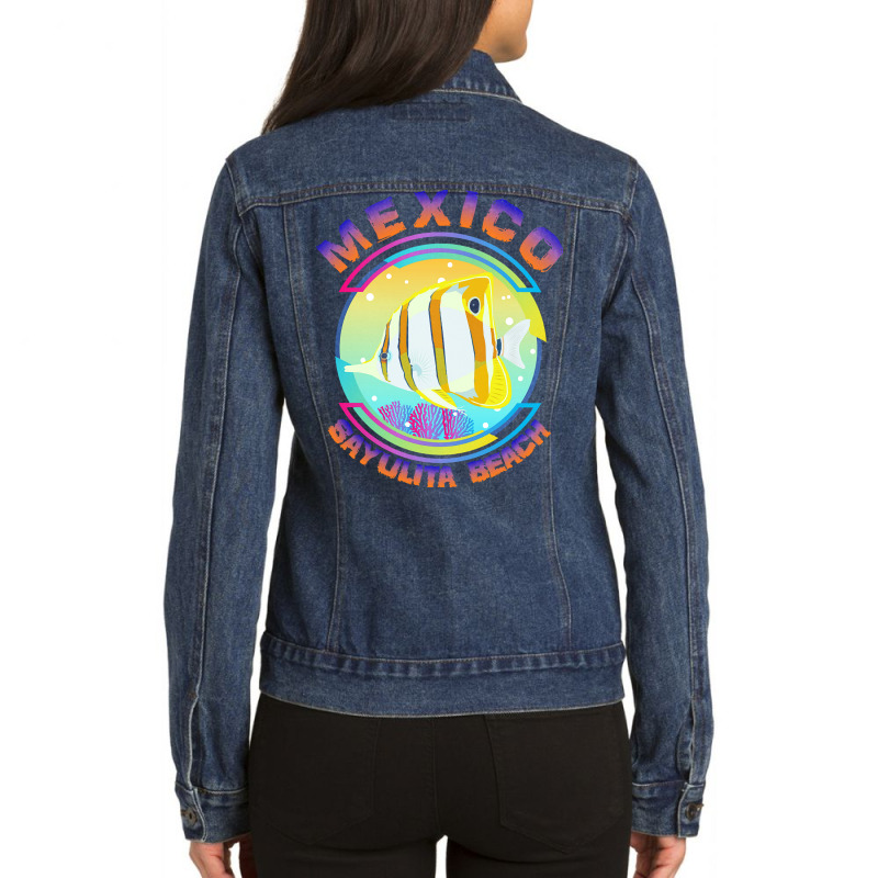 Mexico Sayulita Beach T  Shirt Mexico Sayulita Beach ( Riviera Nayarit Ladies Denim Jacket by partyguess | Artistshot