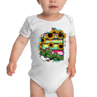 Arizona Map Sunflower Cactus Serape Baby Bodysuit | Artistshot