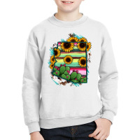 Arizona Map Sunflower Cactus Serape Youth Sweatshirt | Artistshot