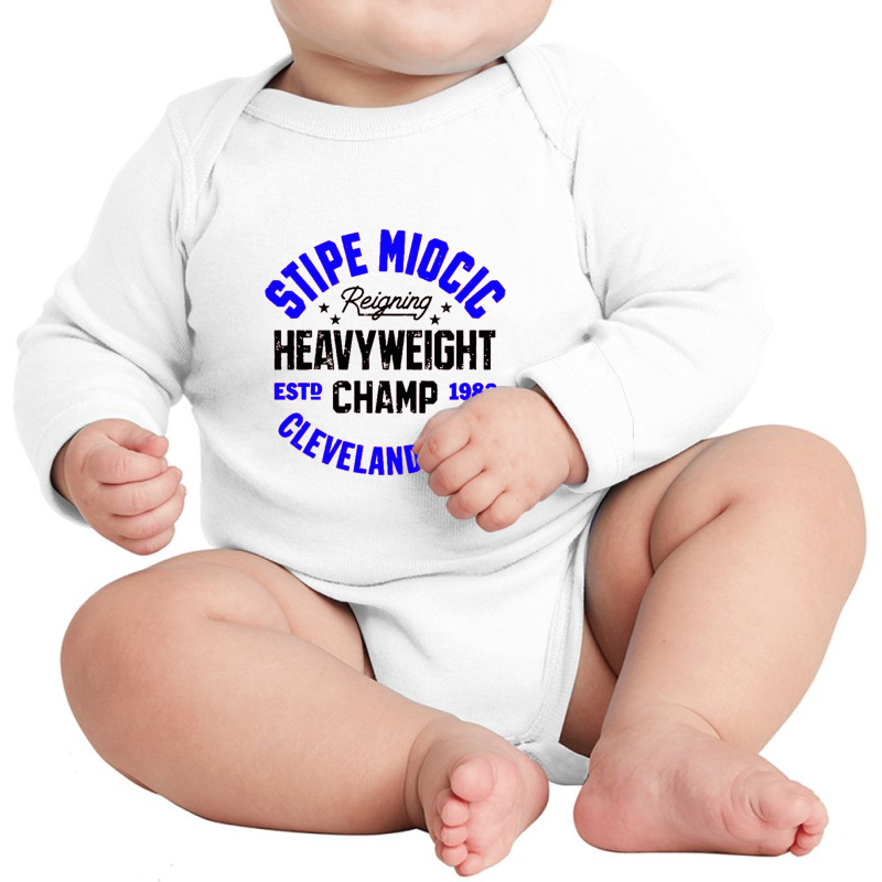 Stipe Miocic   Heavyweight Champ Long Sleeve Baby Bodysuit by saterseim | Artistshot