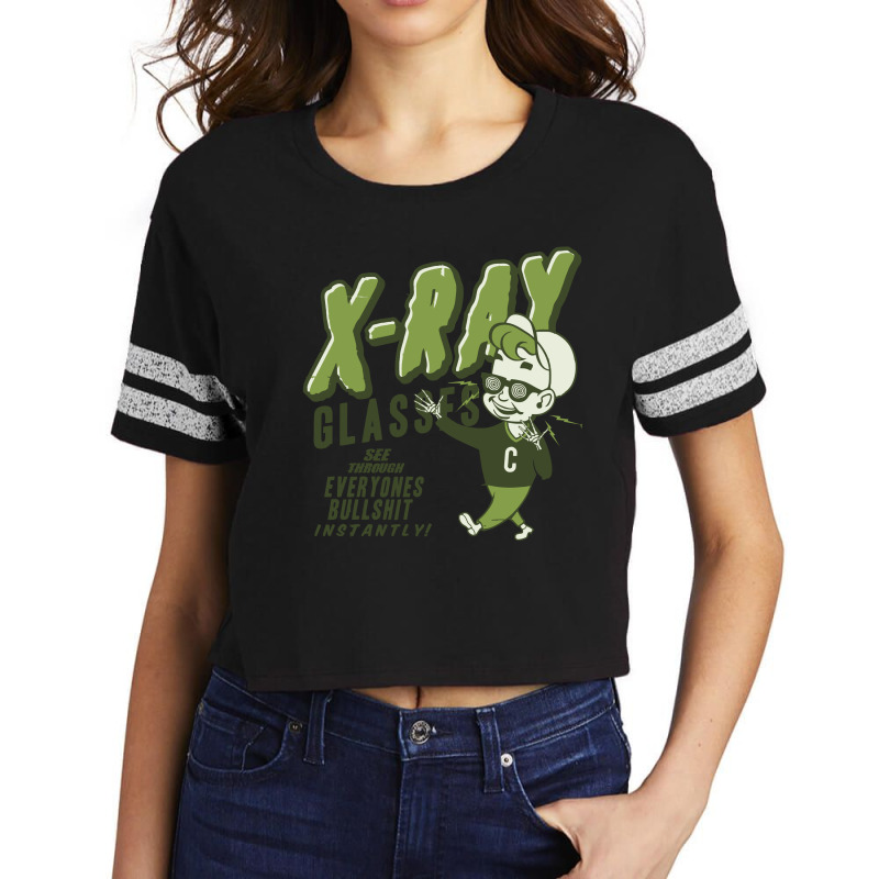 X-ray Glasses See Through Everything Instantly! Scorecard Crop Tee | Artistshot