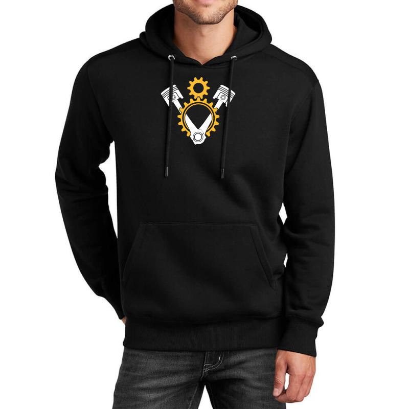 V8 Engine Pistons And Gears Unisex Hoodie by garrys4b4 | Artistshot