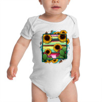 New Mexico Map Sunflower Cactus Serape Baby Bodysuit | Artistshot