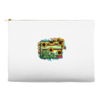 Wyoming Map Sunflower Cactus Serape Accessory Pouches | Artistshot