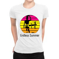 Satellite Beach Florida Palm Tree Island Ladies Fitted T-shirt | Artistshot