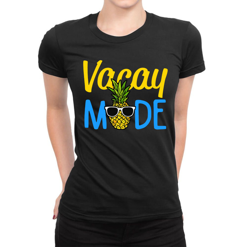 Vacay Mode Shirt Pineapple Ladies Fitted T-Shirt by William Art | Artistshot