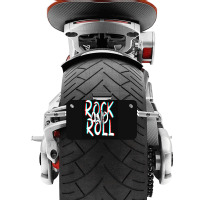 Rock And Roll Motorcycle License Plate | Artistshot