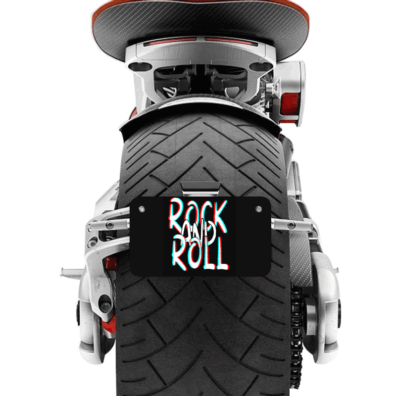 Rock And Roll Motorcycle License Plate | Artistshot