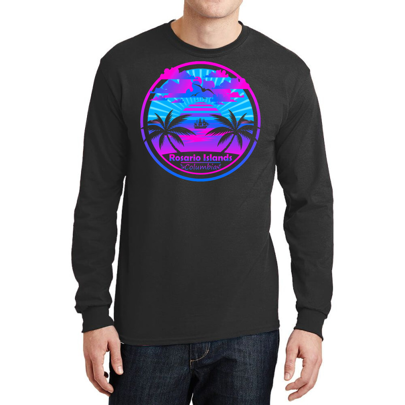 Rosario Islands T  Shirt Rosario Islands Beach Colombia, Palm Trees Su Long Sleeve Shirts by partyguess | Artistshot