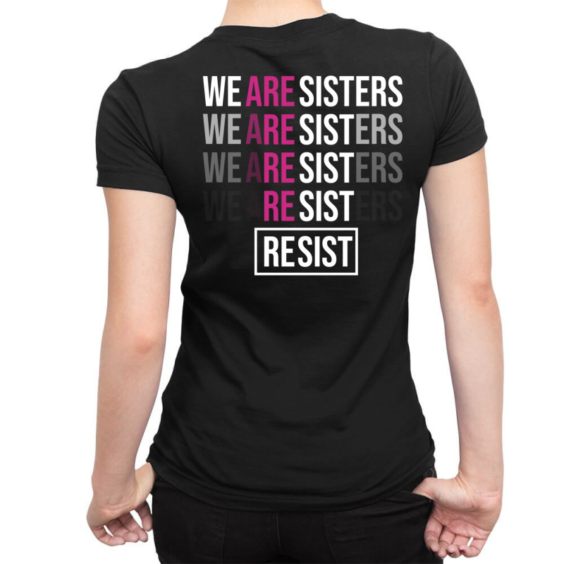 Rainbow Feminine Resist White Ladies Fitted T-Shirt by juliesolvstrom | Artistshot