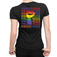 Rainbow Fist Pride Ladies Fitted T-shirt | Artistshot