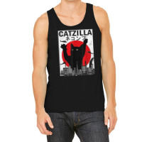 Vintage Catzilla Japanese Sunset Style Tank Top | Artistshot