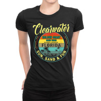 Clearwater Beach Florida   Summer Clearwater Beach T Shirt T Shirt Ladies Fitted T-shirt | Artistshot