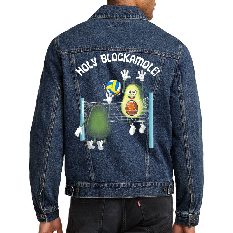 Holy Blockamole! Guacamole Player Blocker Volleyball T Shirt Men Denim Jacket by tandonwelters | Artistshot