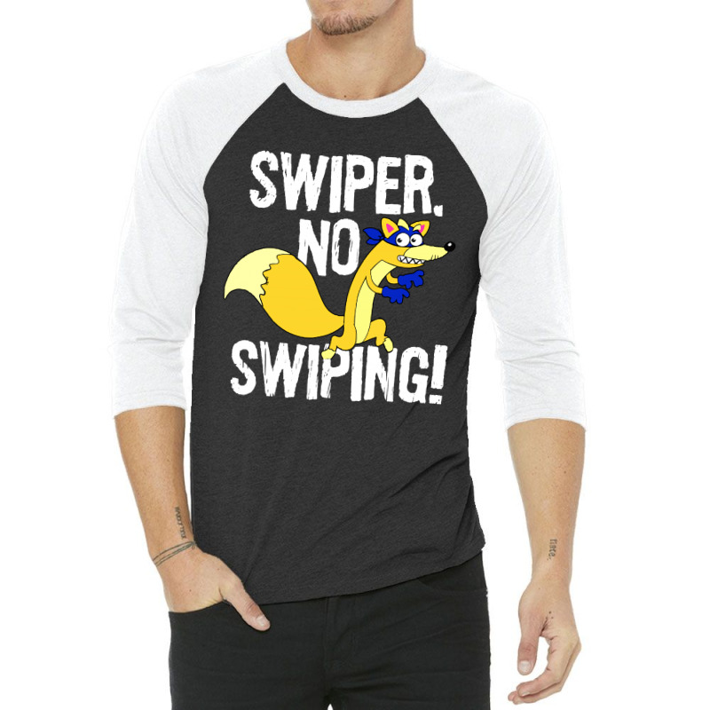 Custom Swiper No Swiping 3/4 Sleeve Shirt By William Art - Artistshot