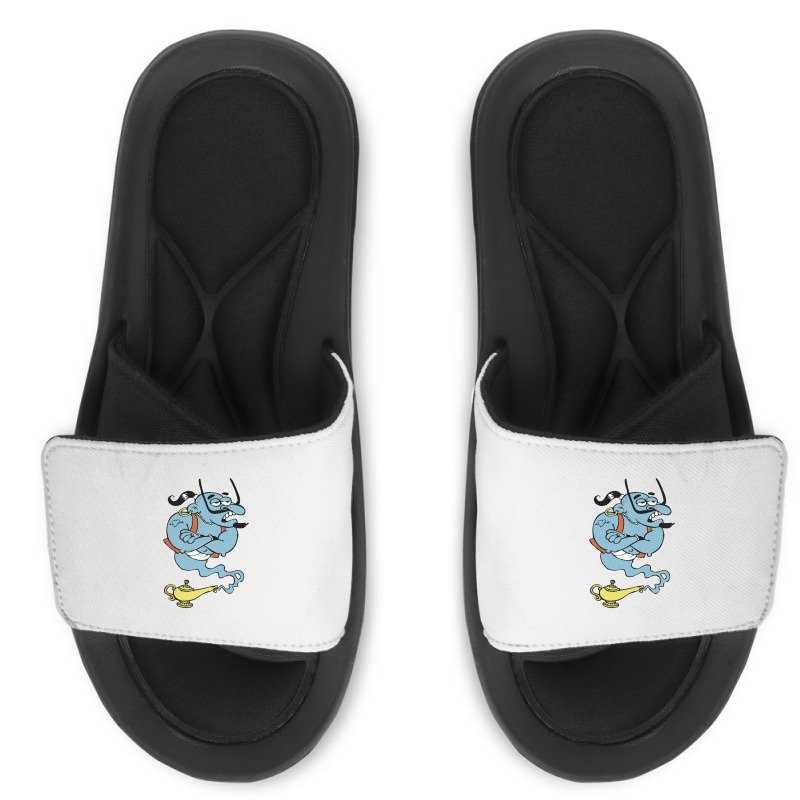 Alaaddin's Magic Lamp Blue Genie Slide Sandal | Artistshot