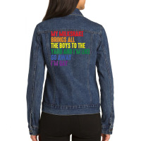 Womens My Milkshake Brings All The Boys To The Yard I'm Gay V Neck T S Ladies Denim Jacket | Artistshot