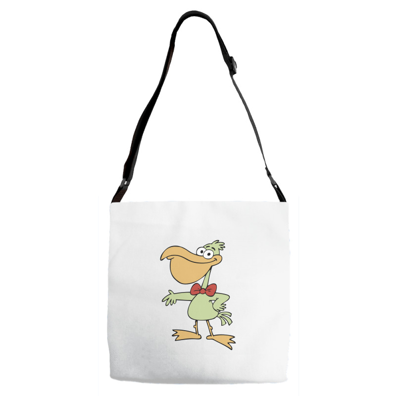 Cartoon Pelican With Red Bow Tie 01 Adjustable Strap Totes | Artistshot