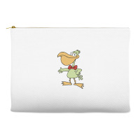 Cartoon Pelican With Red Bow Tie 01 Accessory Pouches | Artistshot