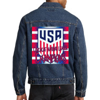 Usmnt Champions T Shirt Men Denim Jacket | Artistshot