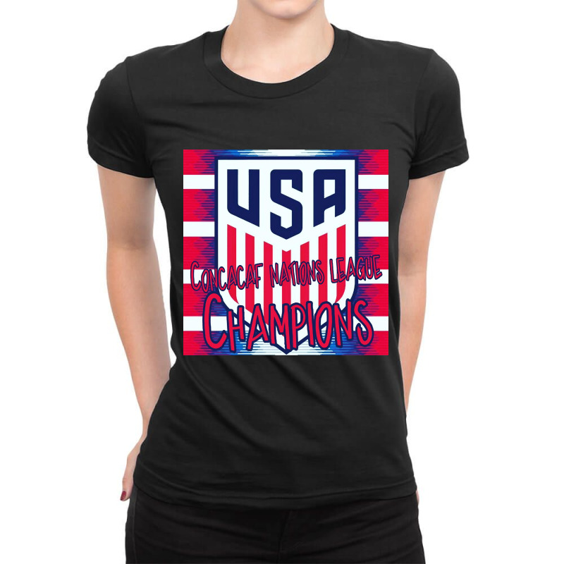 Usmnt Champions T Shirt Ladies Fitted T-Shirt by new121 | Artistshot