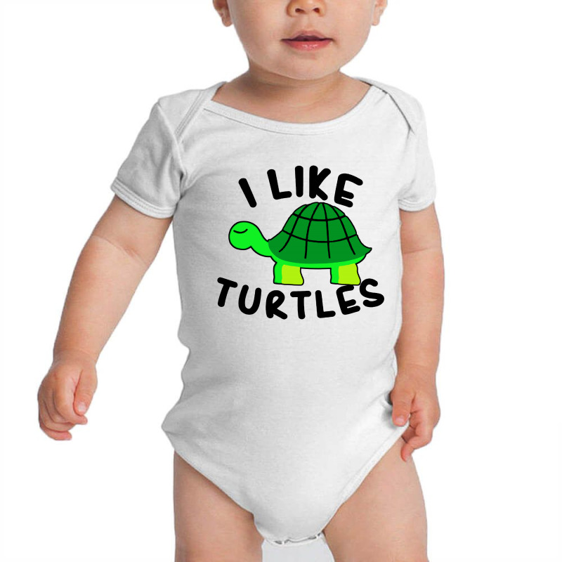 I Like Turtles Tortoise Sea Animal Baby Bodysuit by atereabag | Artistshot