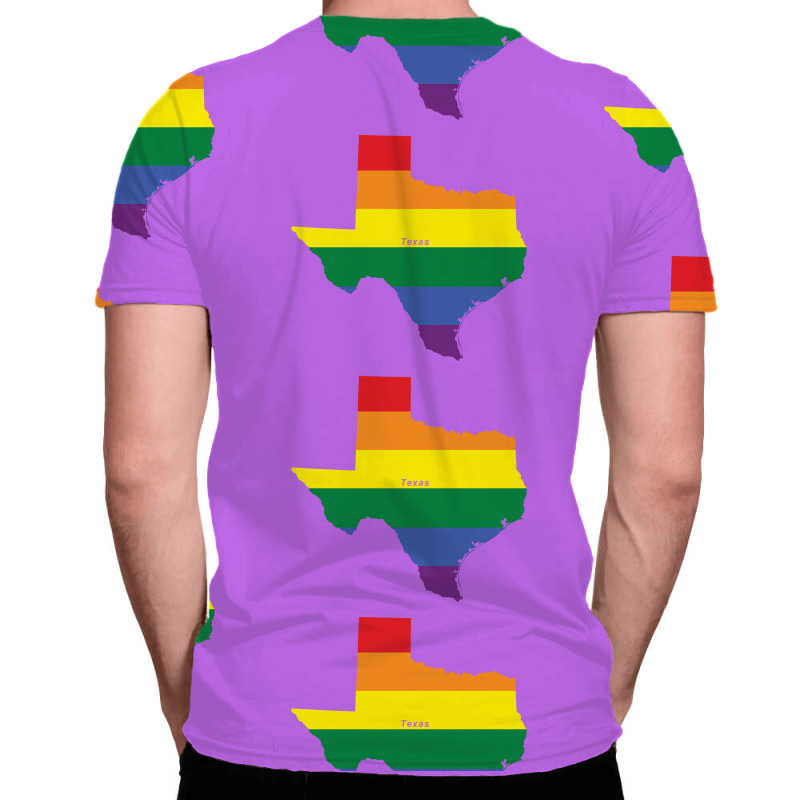 Texas Rainbow Flag All Over Men's T-shirt | Artistshot