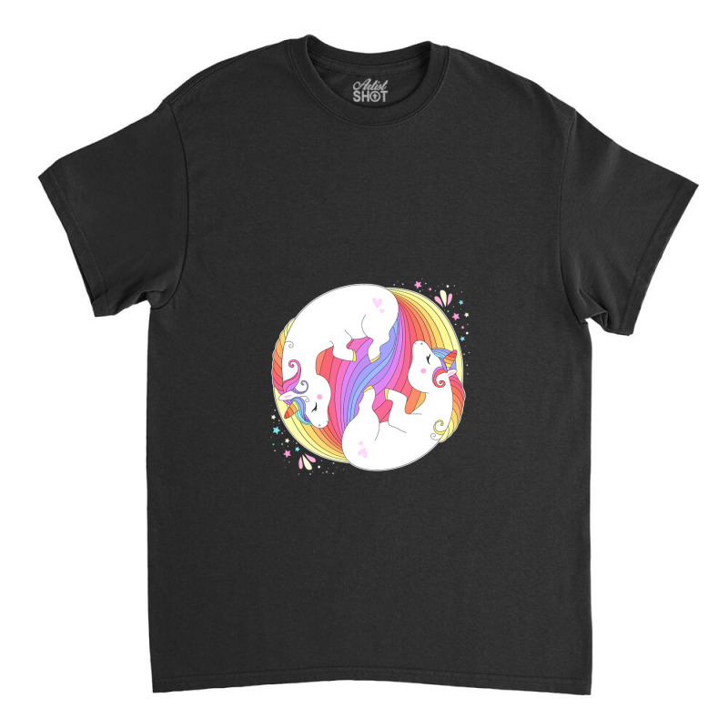 Yin Yang Unicorn Magical Horse Mediation Classic T-shirt by JadySalvatico | Artistshot