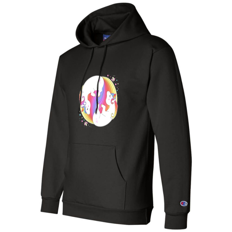 Yin Yang Unicorn Magical Horse Mediation Champion Hoodie by JadySalvatico | Artistshot