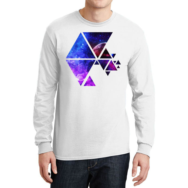 Awesome, Futuristic Galactic Polygon Stars Long Sleeve Shirts by liqualyfu | Artistshot