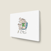 Constipated Man Trying To Shit 01 Landscape Canvas Print | Artistshot