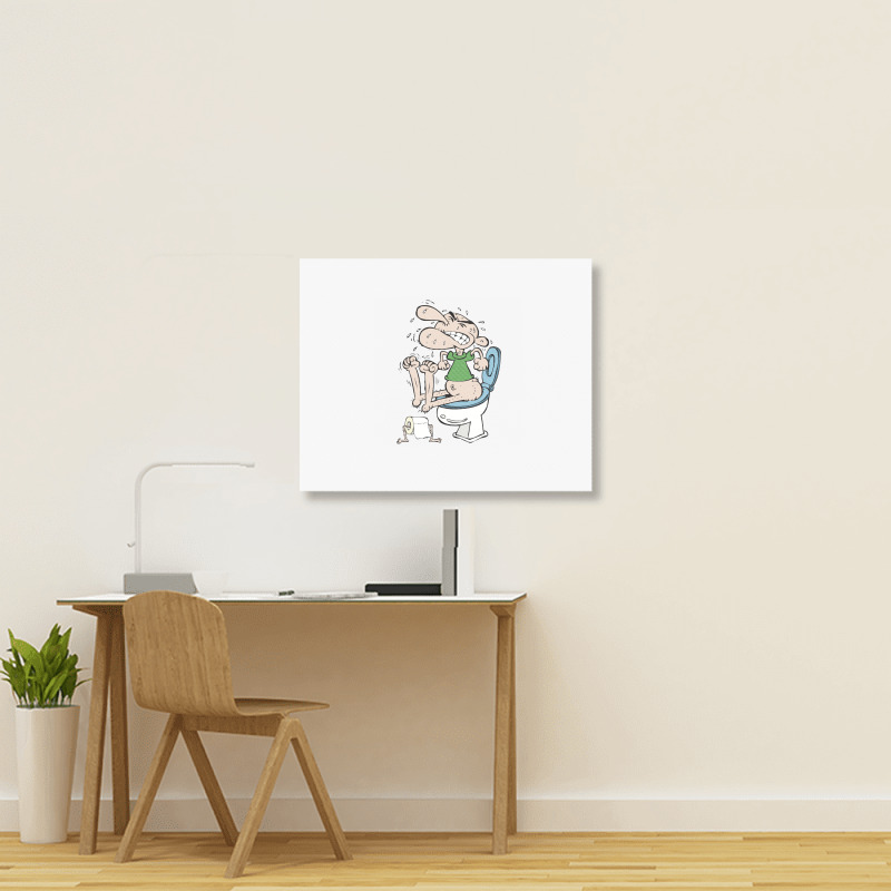 Constipated Man Trying To Shit 01 Landscape Canvas Print | Artistshot